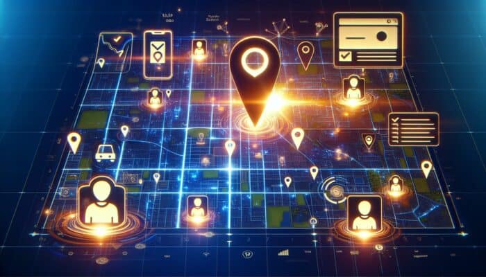 How to Create Local SEO Campaigns: A digital map with search pins and smartphone icons illustrating the impact of local SEO.